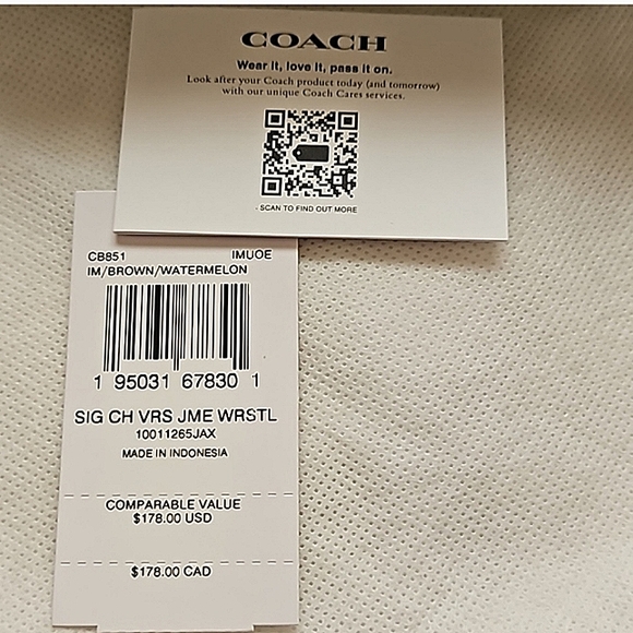 COACH VARSITY JAIME MOTIF MONOGRAM CANVAS WRISTLET NWT RARE NO LONGER MADE - Picture 12 of 13